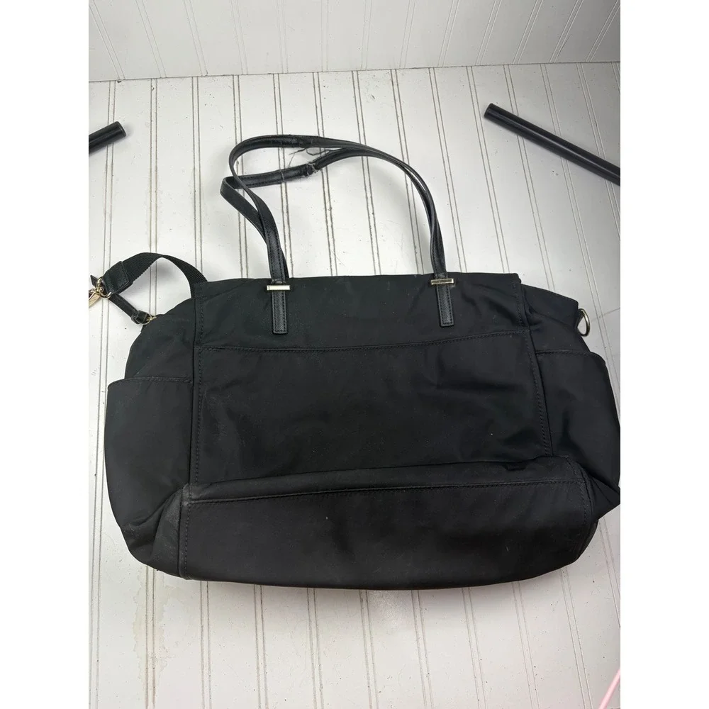 Kate Spade New York Black Nylon Baby Bag Diaper Tote Shoulder Bag